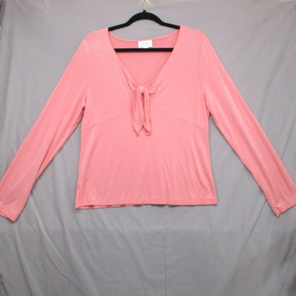 LOFT Tops - Loft V-Neck Long Sleeve Top Pink Women Size | XL